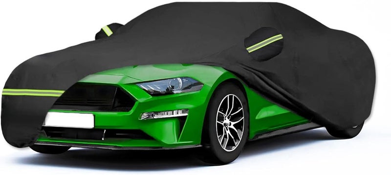 ATBKJ Waterproof Car Covers Fit for 1994-2023 Mustang GT/Cobra/Shelby/Bullitt/ECOBOOST(Black) Custom Heavy Duty Waterproof All Weather Protection Outdoor - Image 1